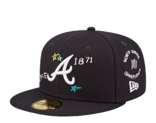 Shop New Era 59Fifty Atlanta Braves Letterman Fitted Hat 60296436