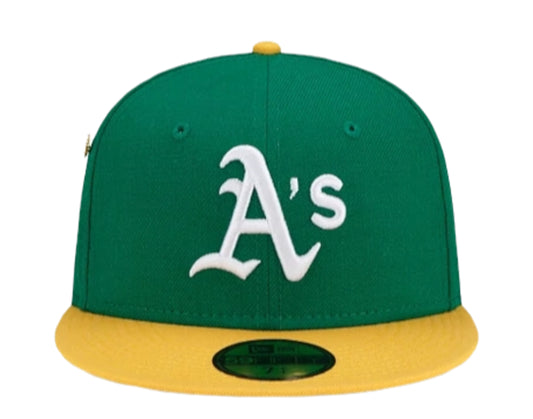 New Era 59FIFTY MLB Oakland Athletics Logo Pinwheel Fitted Hat 7 3/4