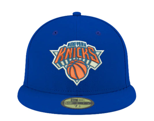 New Era 59Fifty NBA New York Knicks Team Faux Leather Fitted Hat