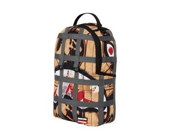 Sprayground Brown Shark In Paris Money Bear Backpack Checkered School Books  Bag