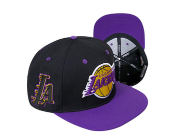 LOS ANGELES LAKERS STACKED LOGO WOOL SNAPBACK HAT (YELLOW)