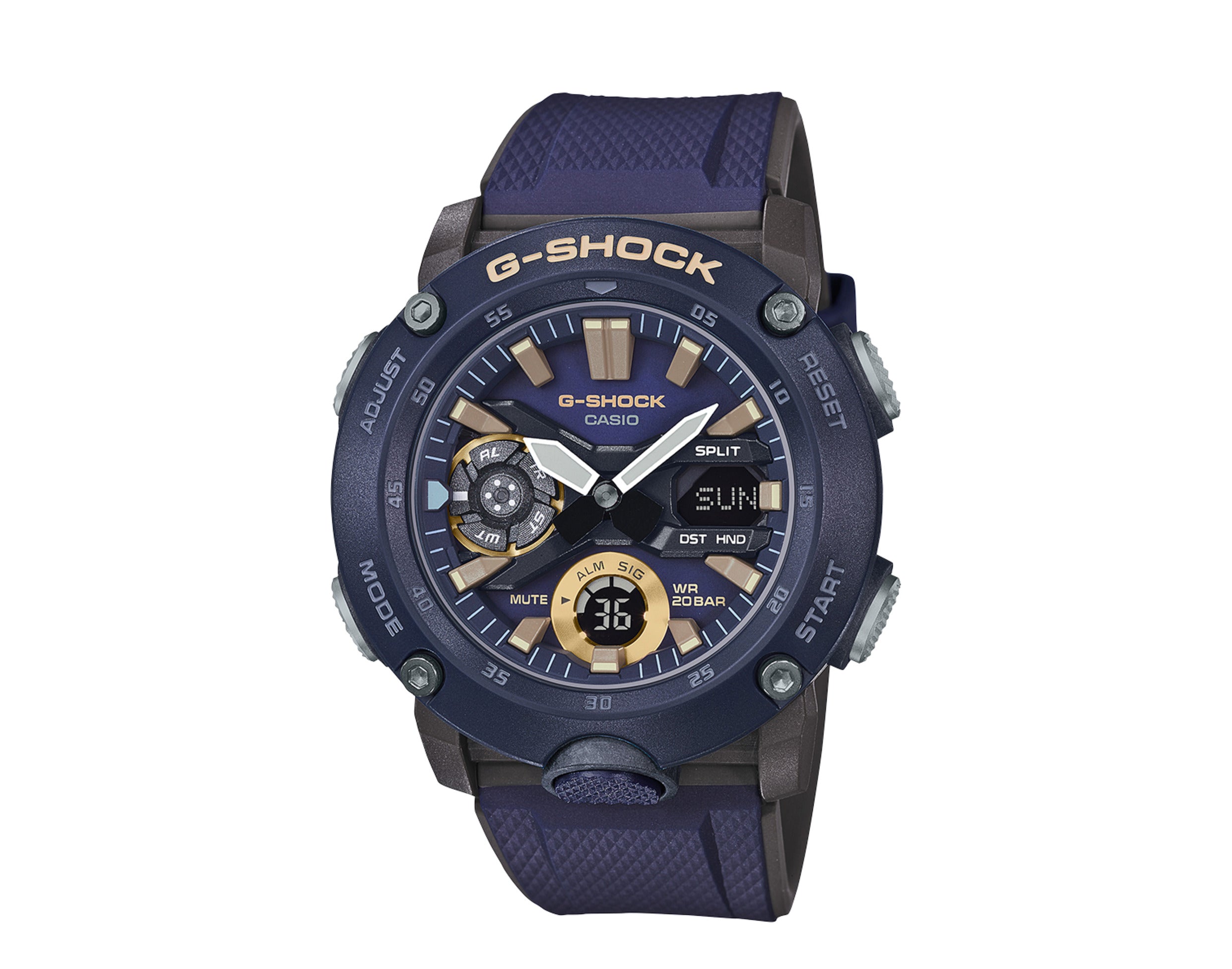 Casio G-Shock GA2000 Front Button Analog-Digital Metal and Resin Men's Watch