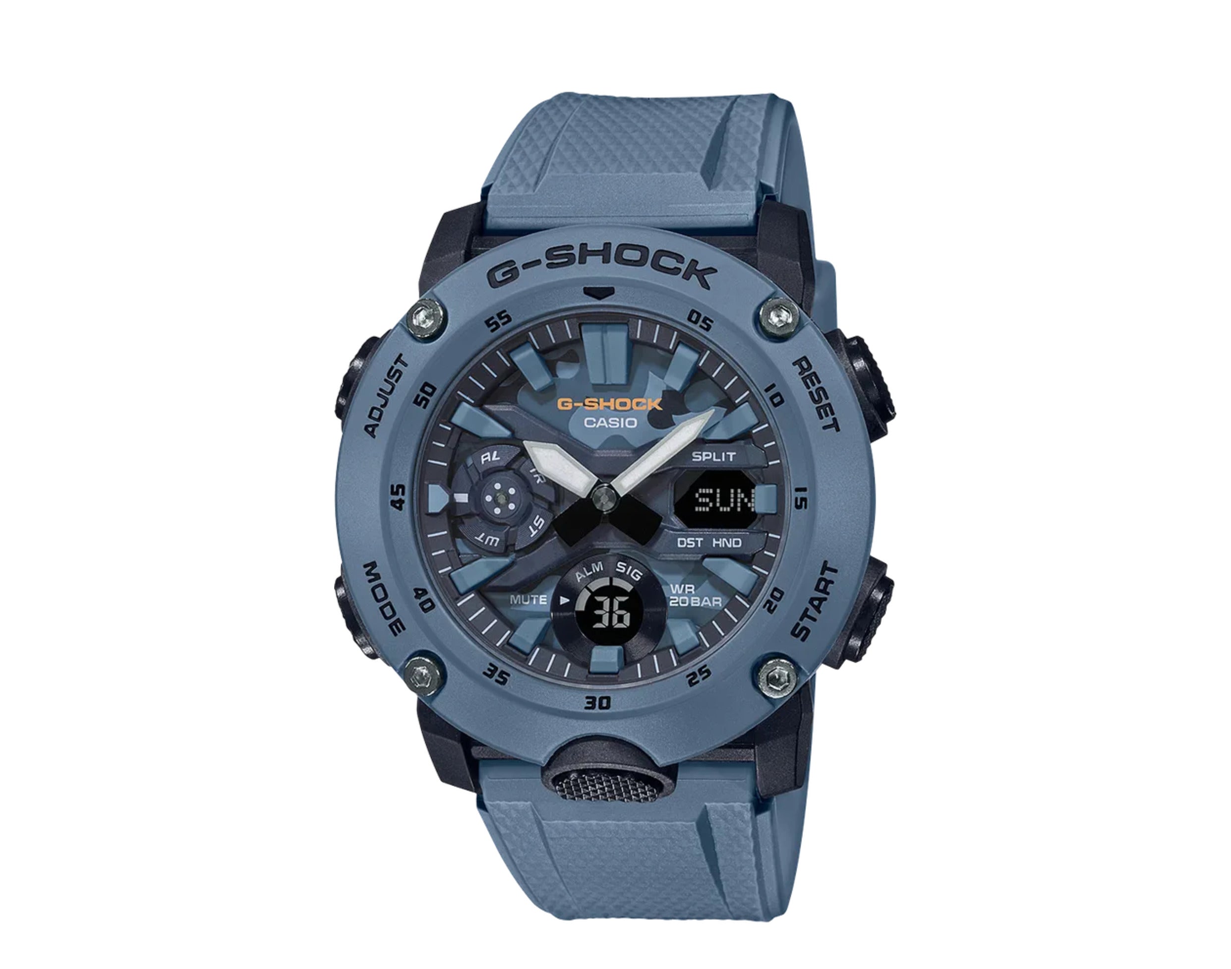 Casio G-Shock GA2000 Front Button Analog-Digital Metal and Resin Men's Watch