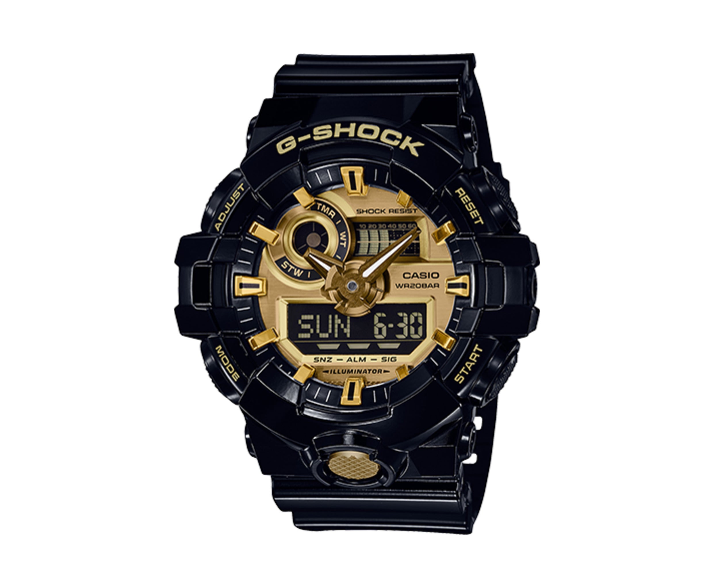 Casio G-Shock GA710GB Front Button Garish Analog Digital Men's Watch