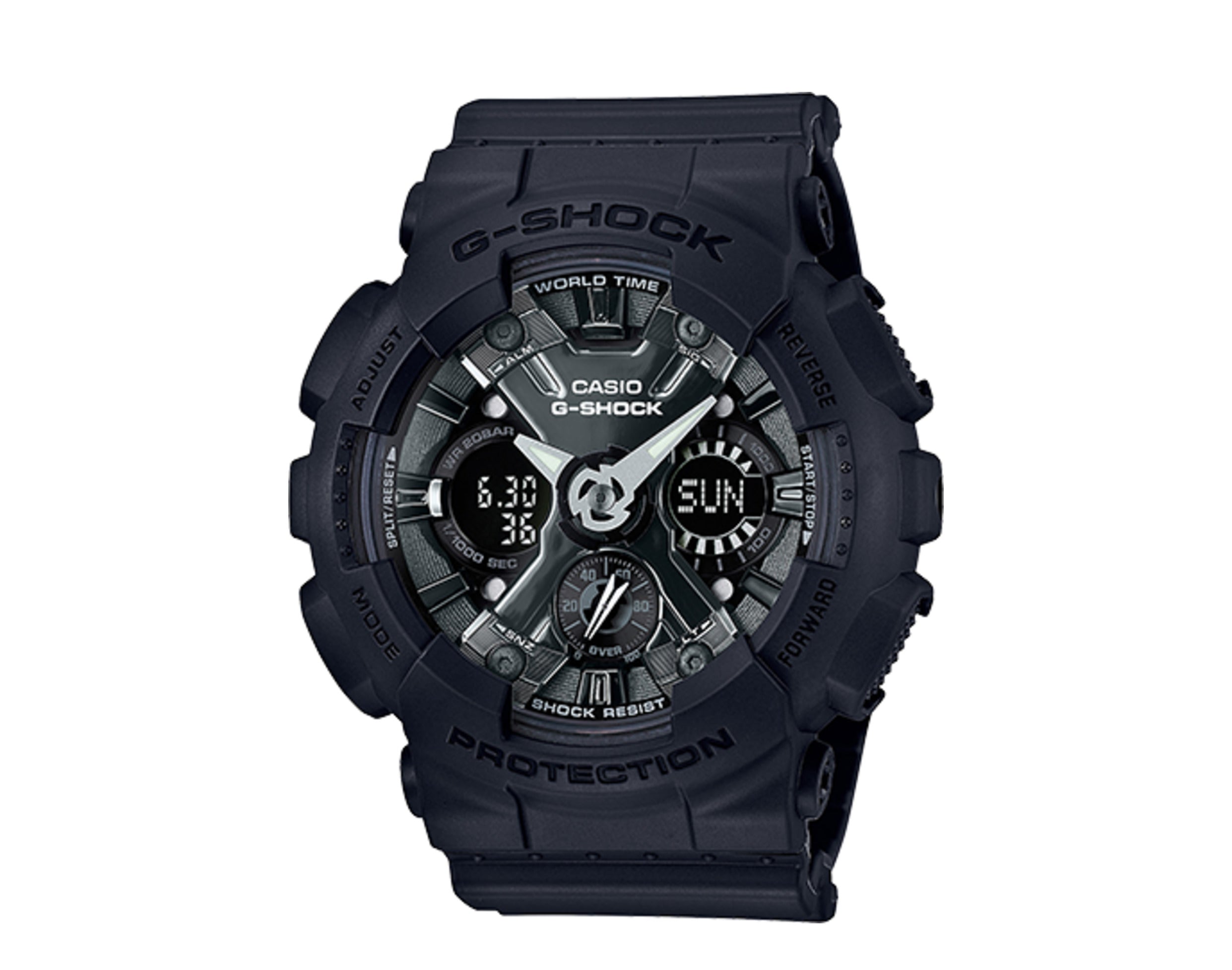 Casio G-Shock GMAS120 S Series Metalic Face Analog Digital Resin Women's Watch