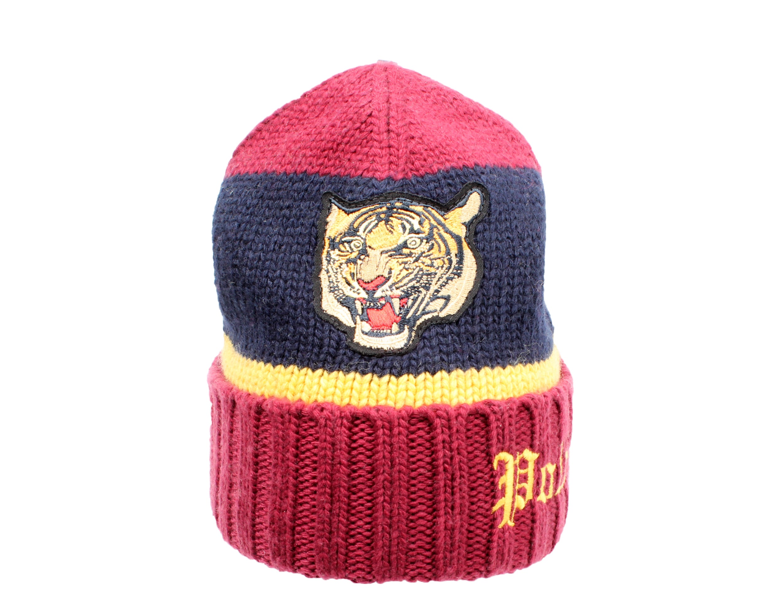 Polo Ralph Lauren Colorblocked Rugby Stripe Tiger Knit Cuffed Hat – NYCMode