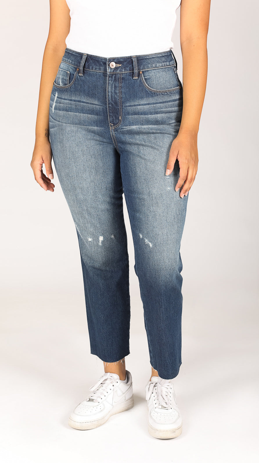High Rise Slim Straight Jeans – SoundStyle Clothing