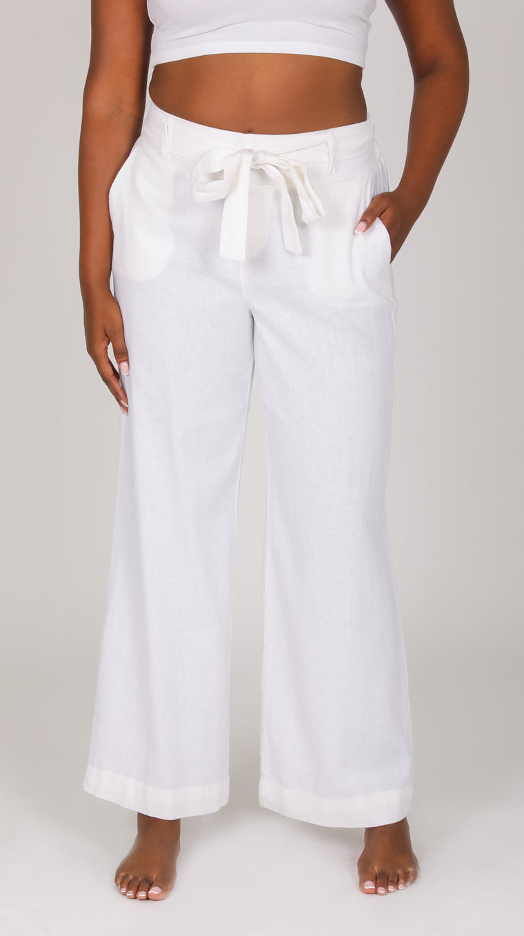 Soft Surroundings Solid White Ivory Casual Pants Size XL - 69% off
