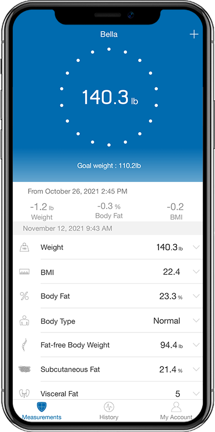 Arboleaf White Body Composition Smart Scale CS20M - Mobile App