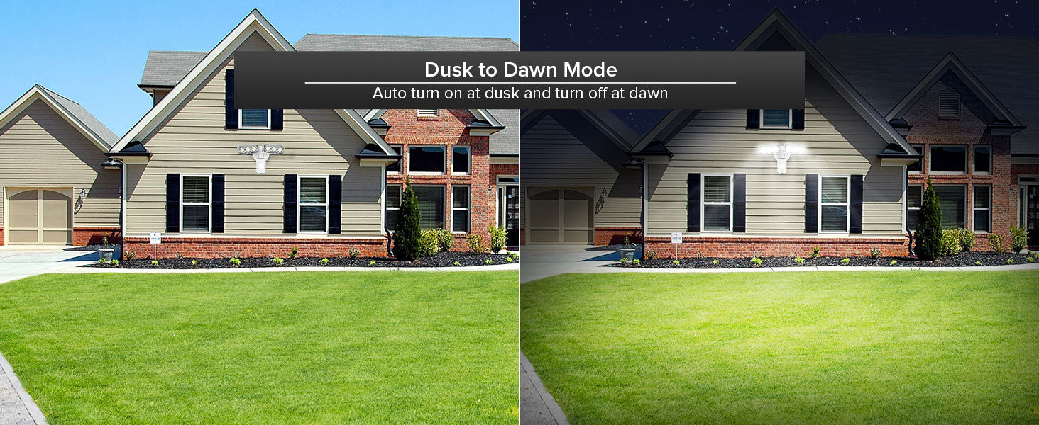 dusk to dawn mode, auto turn on at dusk and turn off at dawn