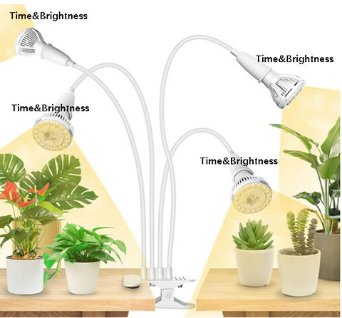 4 led grow light bulbs of clip-on led grow light can be set separately