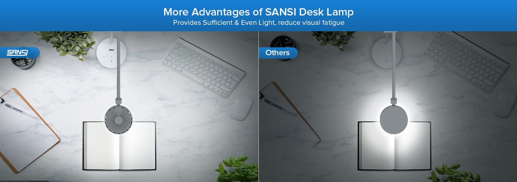 10W LED Desk Lamp provides more and sufficient light, reduce visual fatigue