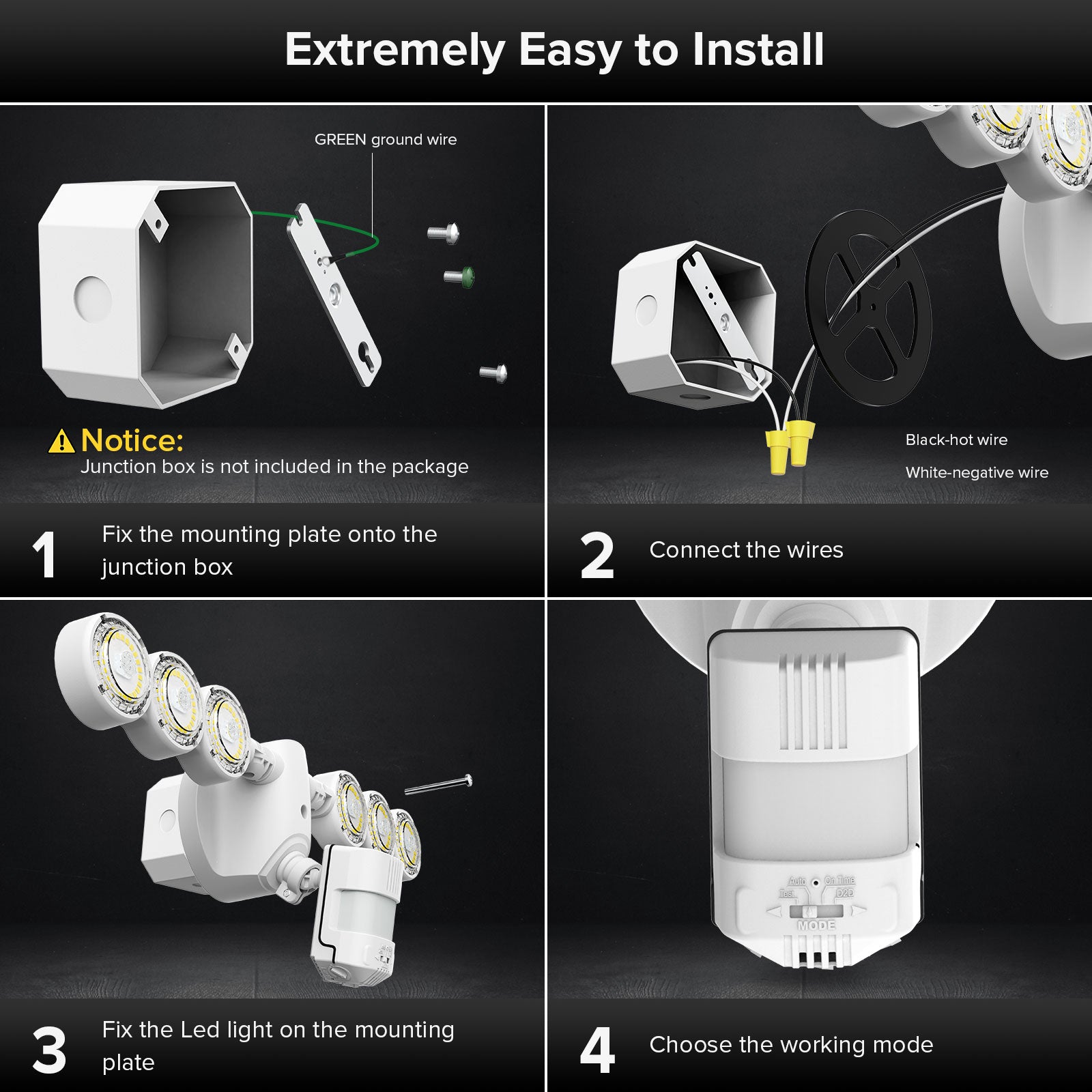 sansi 45w led security light