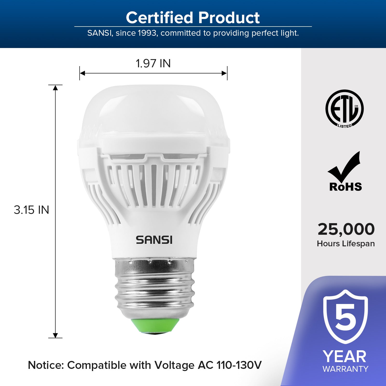 Indiener uitvegen Kantine Upgraded A15 9W LED 2700K/3000K/4000K/5000K Light Bulb (US ONLY)