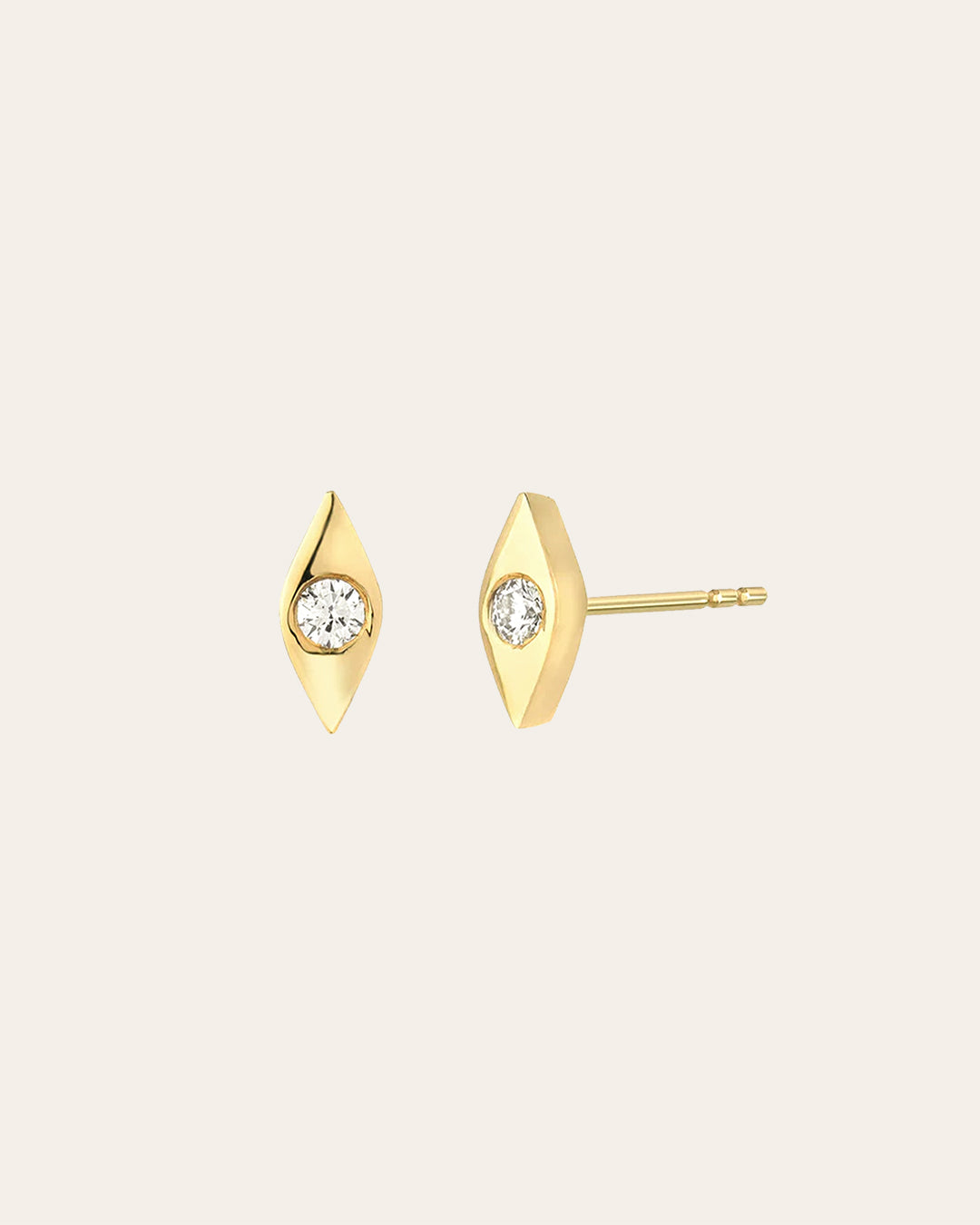 14K Yellow Gold Evil Eye Stud Earrings – LTB JEWELRY