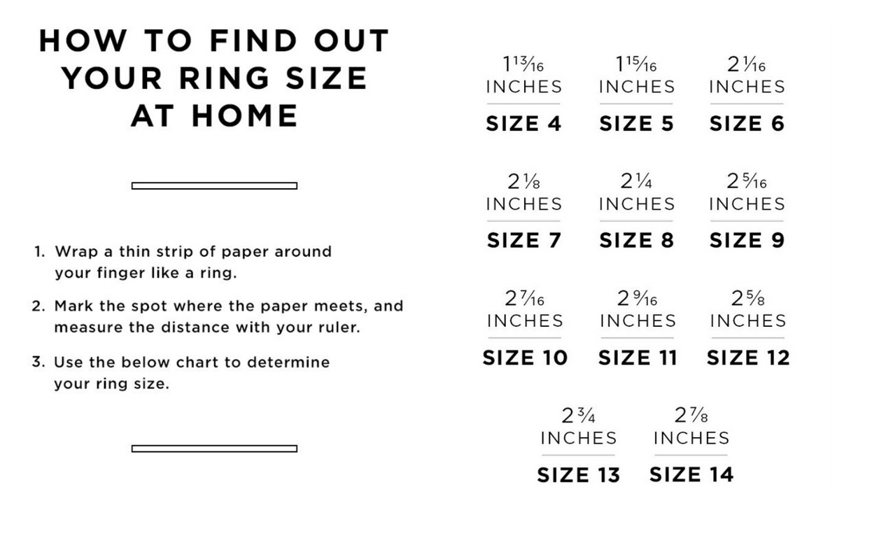 How to find ring size - Luxurien