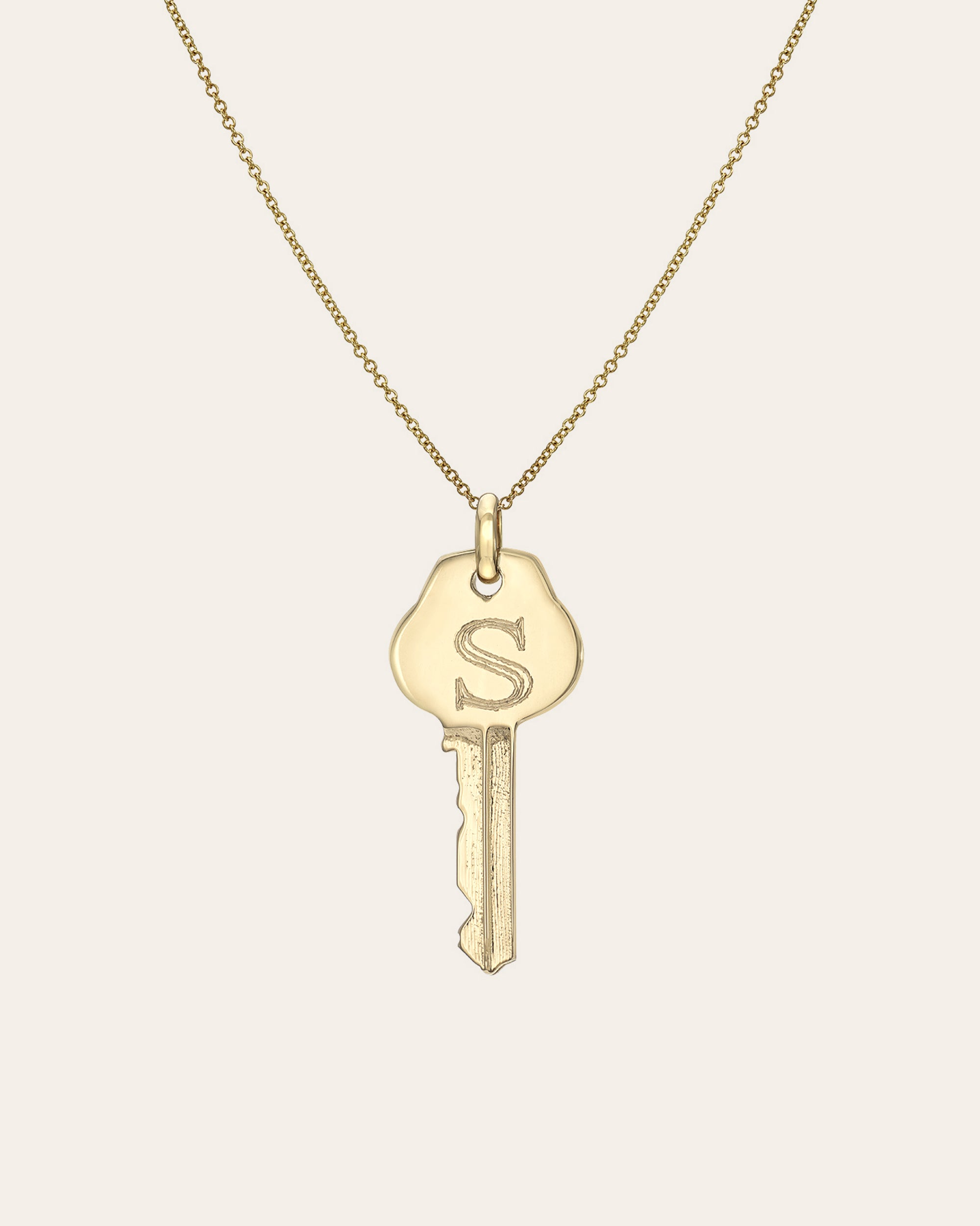 14K Gold Lock Necklace 14 - 16 Adjustable (Choker Length) +$10