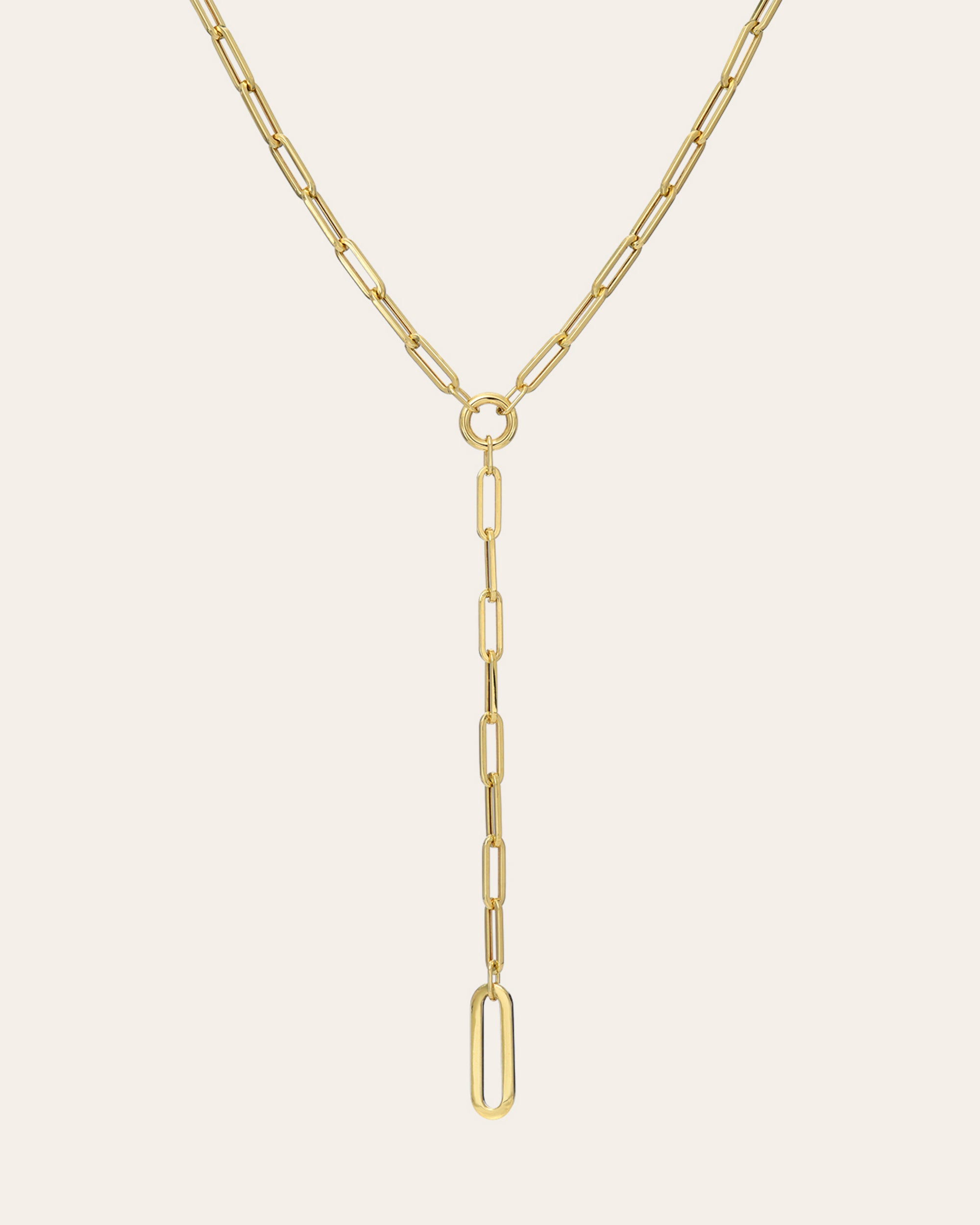 Corocraft Bezel Set glass Gold plat Chain Link Necklace . Long Length  Sautoir E