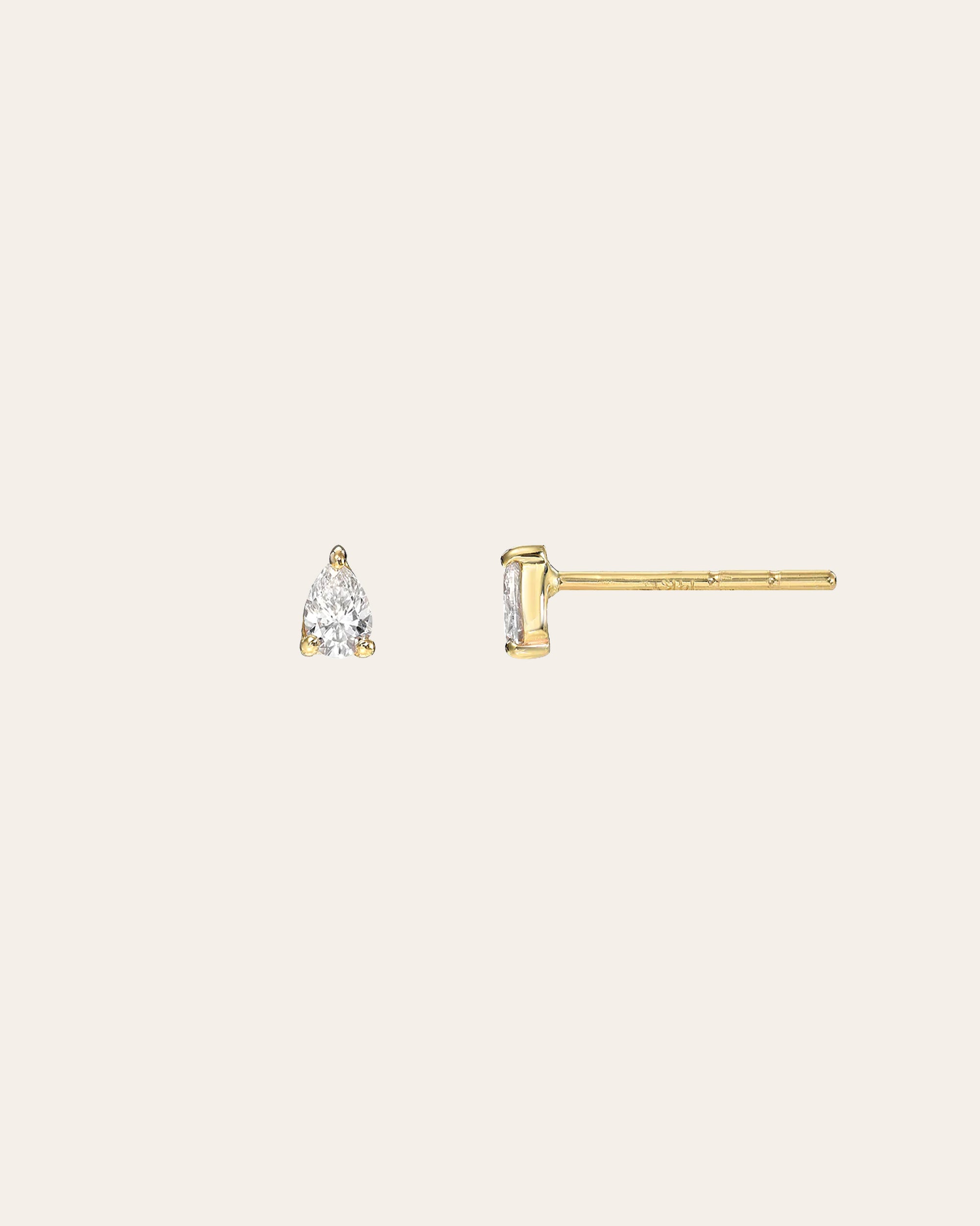 Diamond Toi et Moi Stud Earrings - Zoe Lev Jewelry