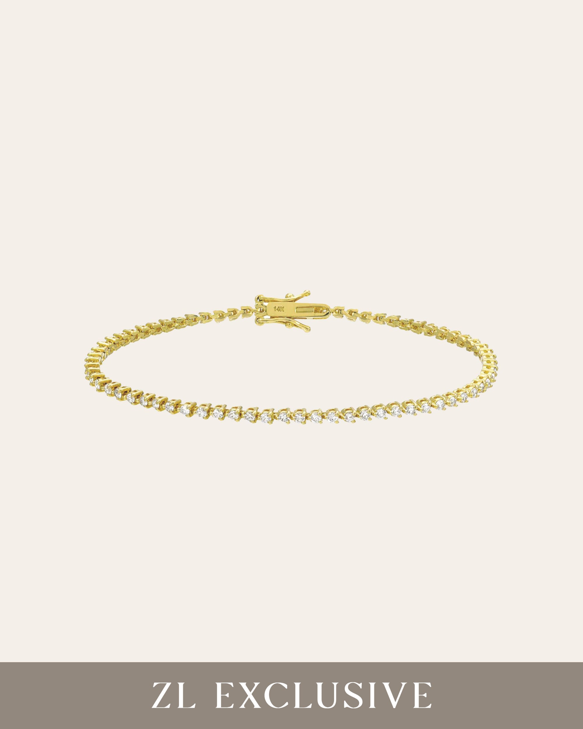 14k Yellow Gold Five Pointed Star Diamond Bezel Bracelet – Liberal Jewellery