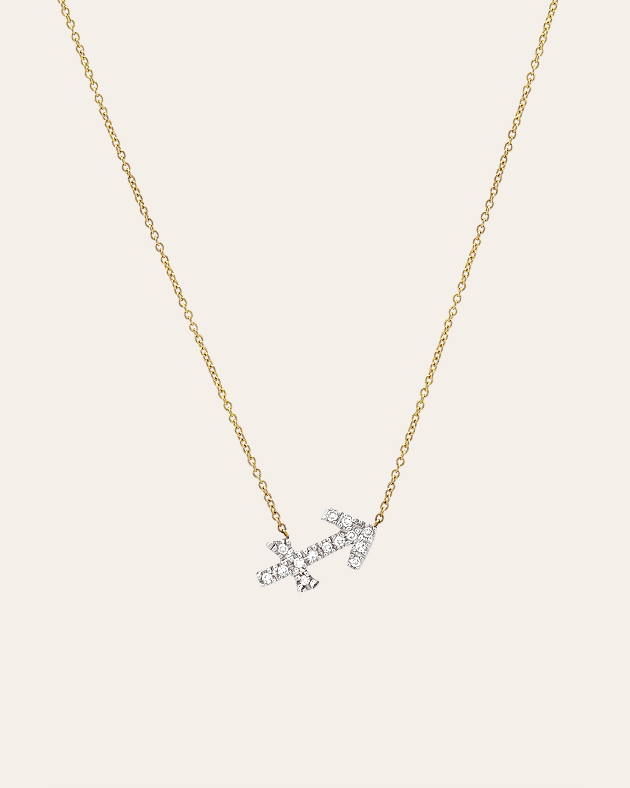 Image of Diamond Zodiac Sign Necklace