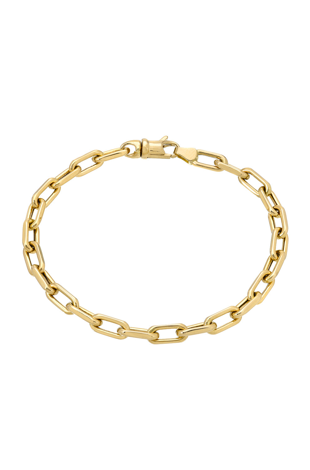 Image of 14k Gold Large Open Link Chain Bracelet