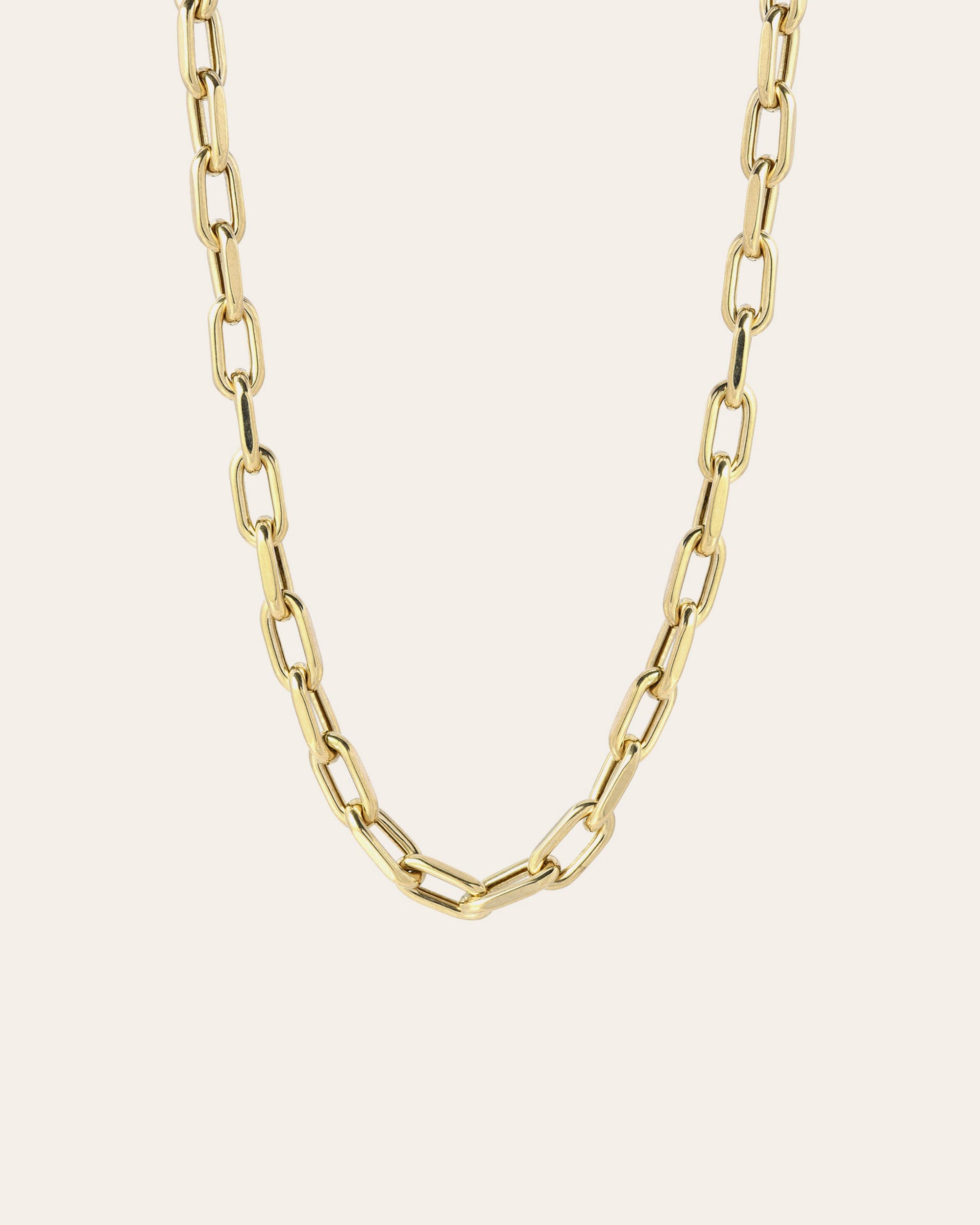 Petit Anjou Double Flat Chain Toggle Necklace - Gold