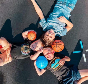 kids play on trampoline