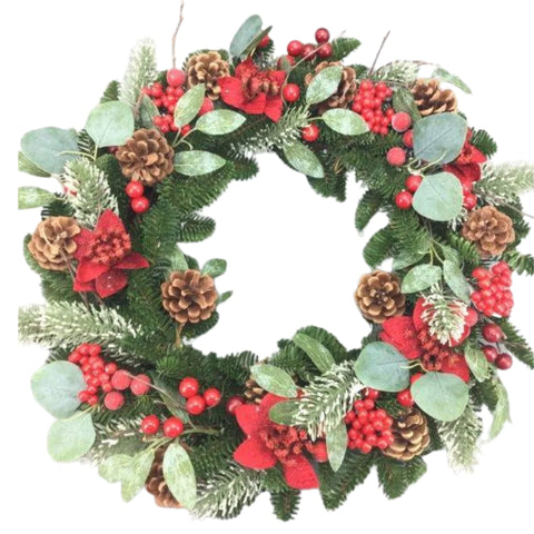 Pionsettia Wreath 55cm