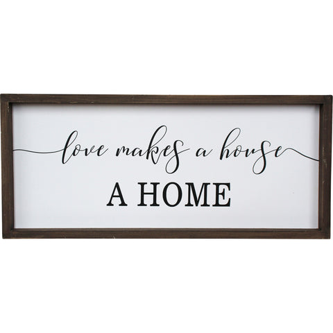 Wooden Frame Sign Love Makes Home