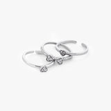 Stackable Heart Silver Ring