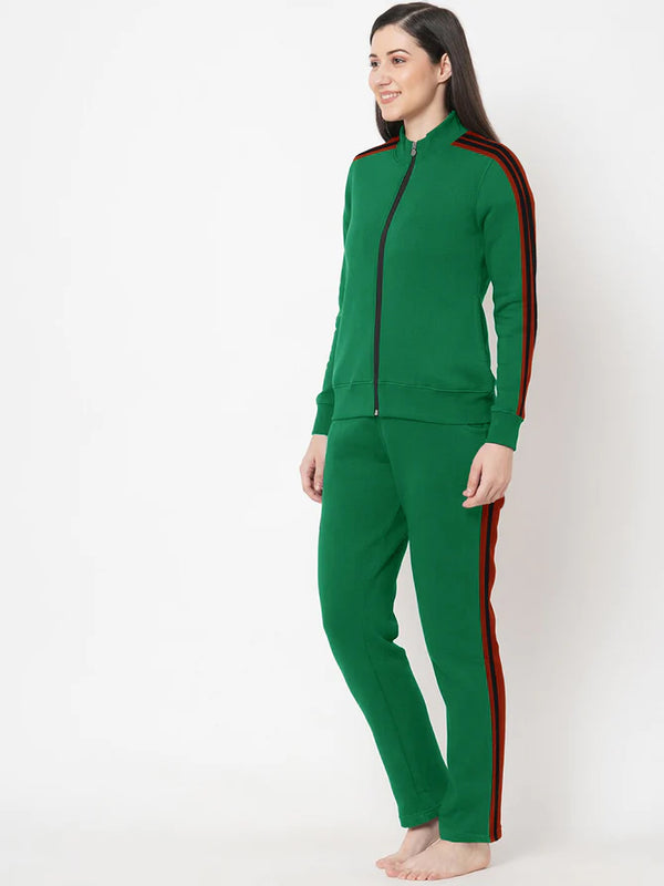 Buy Pista Solid Zipper Tracksuit for Women