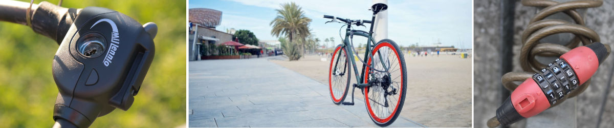 Das Kabelschloss: perfekt dazu geeignet um das Fahrrad um einen dicken Pfosten zu befestigen