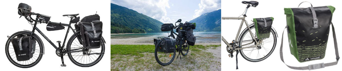 Fahrrad mit vielen Taschen