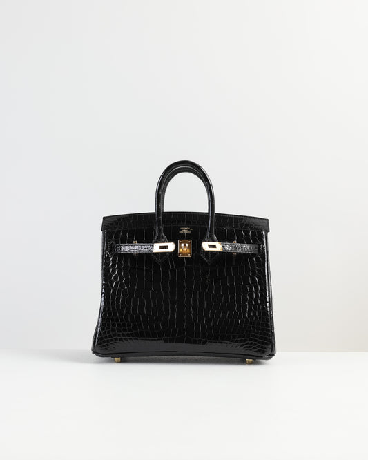 Hermes Birkin 25 Bag Vert D'Eau Matte Alligator Gold Hardware Limited  Edition • MIGHTYCHIC • 