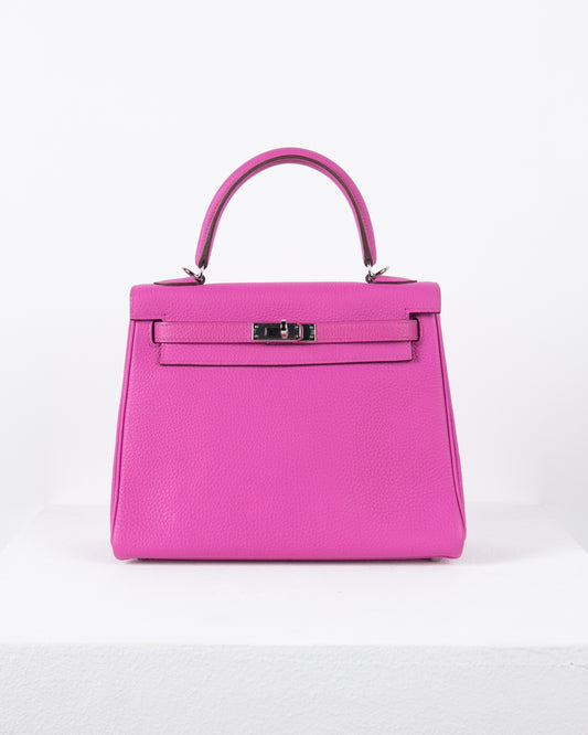 Hermès Kelly 20 Mini II Sellier 5P Bubblegum Matte Pink Alligator Pall