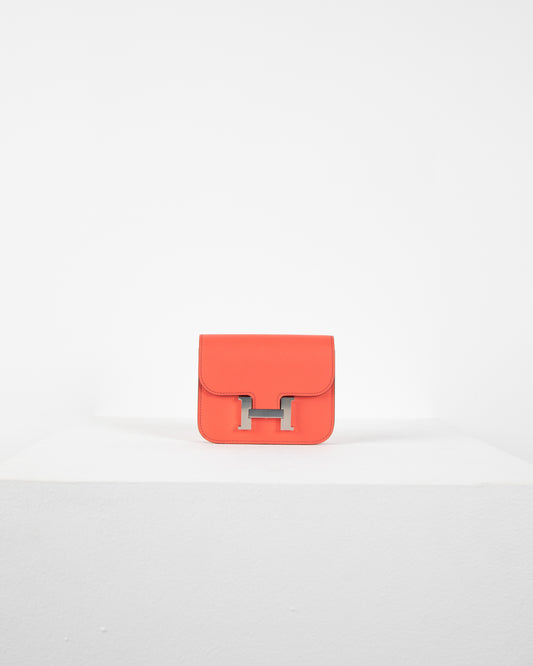 Hermes Constance Slim Wallet Brique Evercolor Palladium Hardware – Madison  Avenue Couture