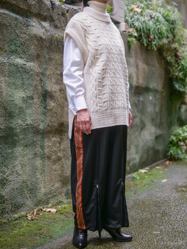 Leh レー Wide Track Pants Black ワイドトラックパンツ その他