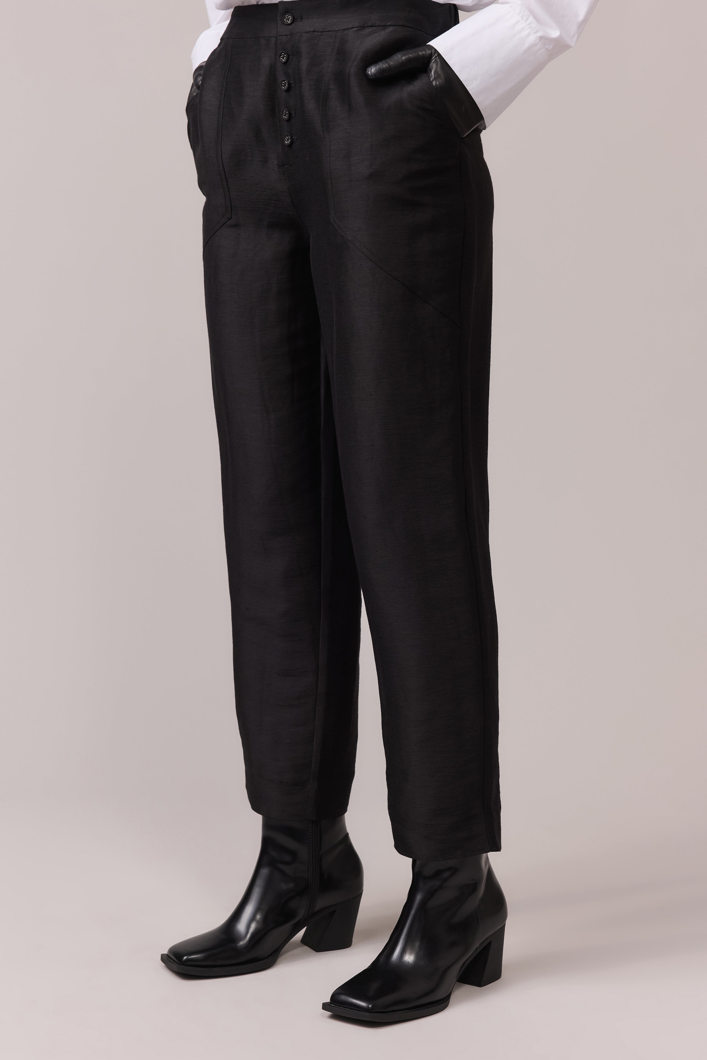 Remi Button Front Slim Pant