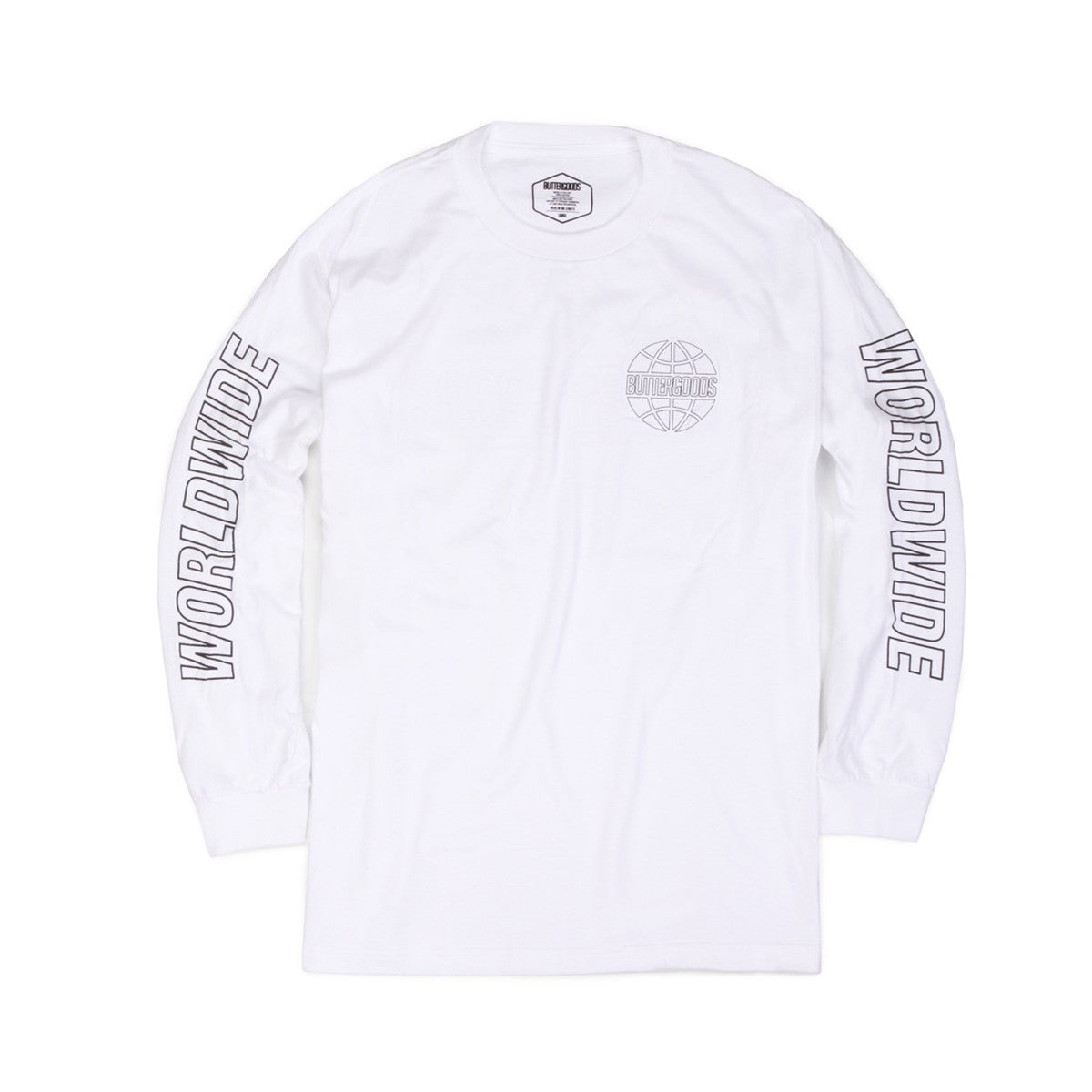Butter Reflective Outline Long Sleeve Tee - White – PERMANENT