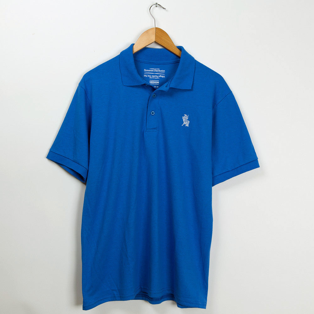 Permanent Co-op x Village Psychic Polo Shirt - Blue – PERMANENT