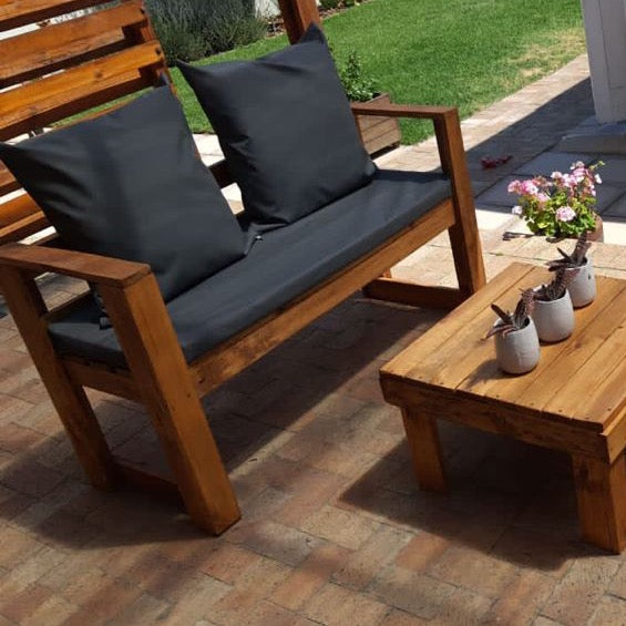 outdoor bench seat and back cushions