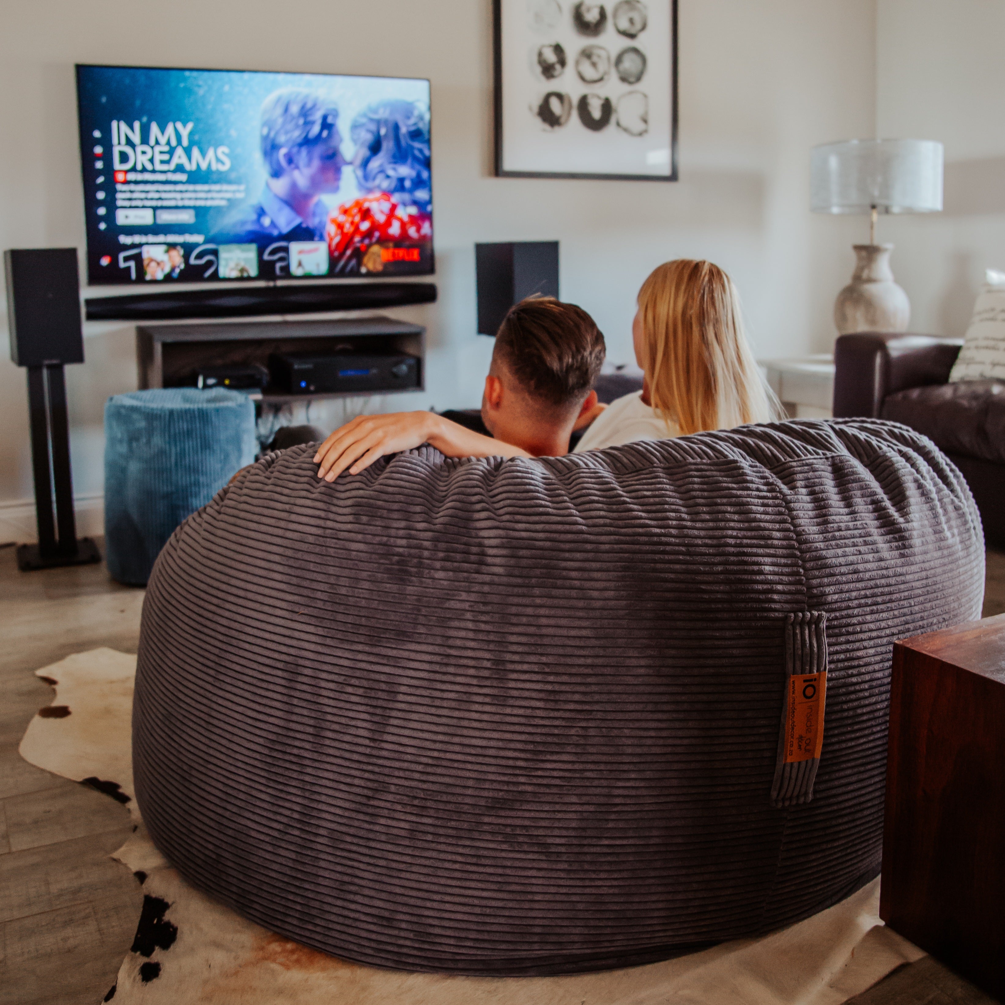 jumbo grey bean bag