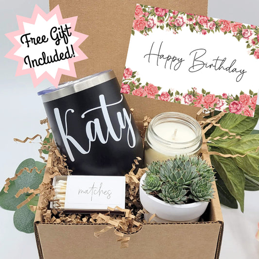 Happy Birthday Gift Box, Happy Birthday Gift Tumbler Gift Box, Custom –  Plant Box Co