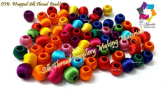 Silk thread beads