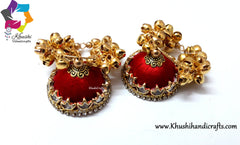 Silk thread jhumka earrings