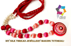 Silk thread necklace
