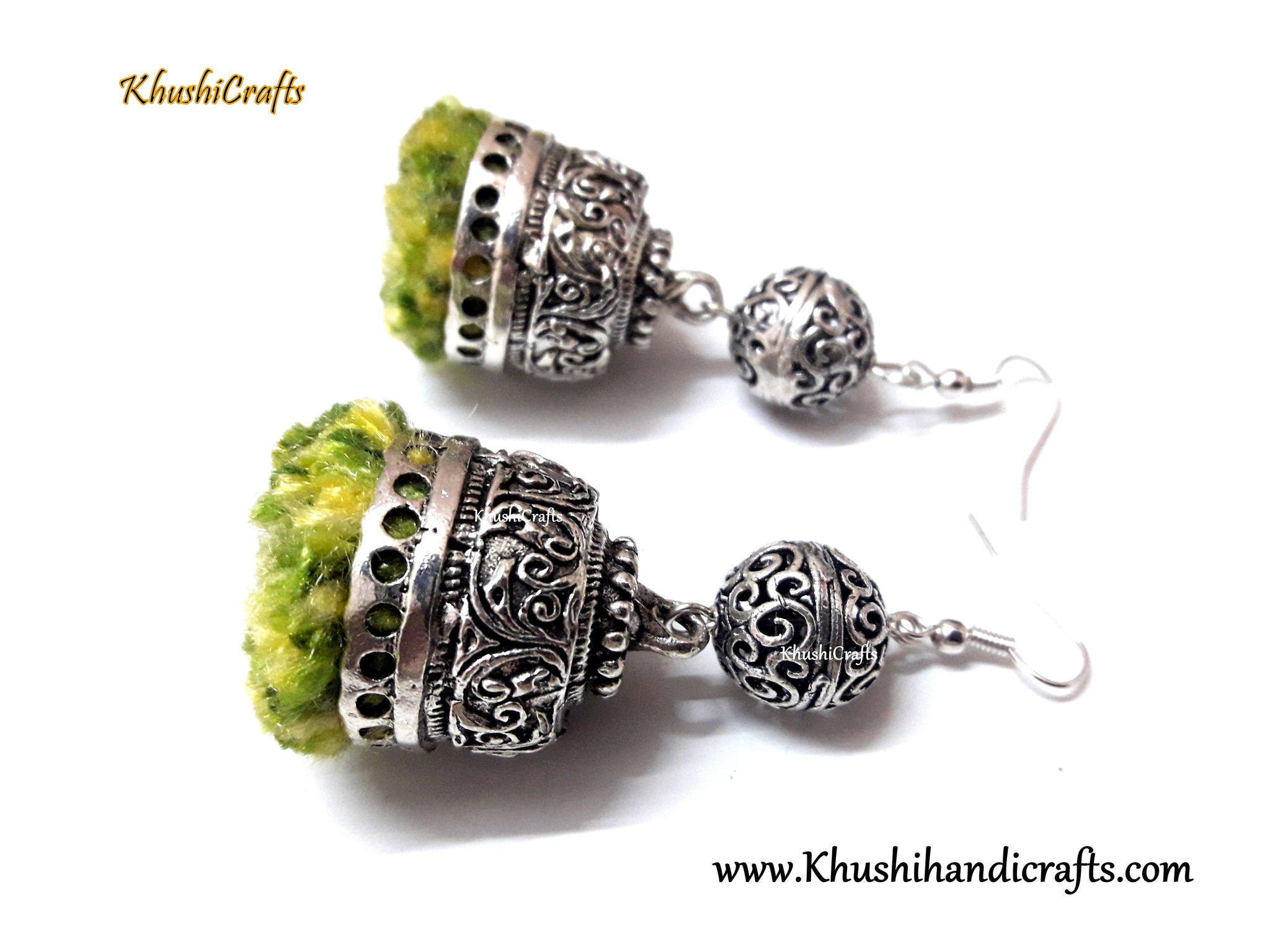 Buy German Silver designer Jhumkas 