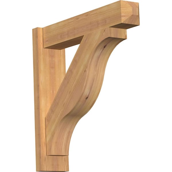 6 in. x 24 in. x 24 in. Western Red Cedar Fuston Craftsman Smooth Outlooker