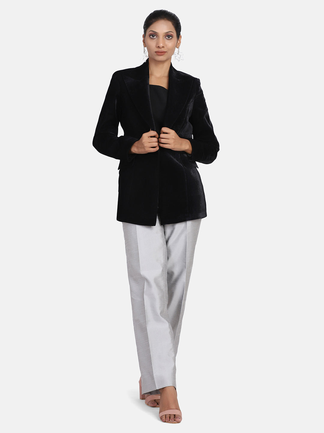 Buy Black Velvet Pant Suit Online – phasesbyalisha